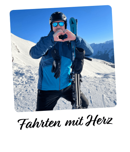 Foto eines Mannes in Schneelandschaft